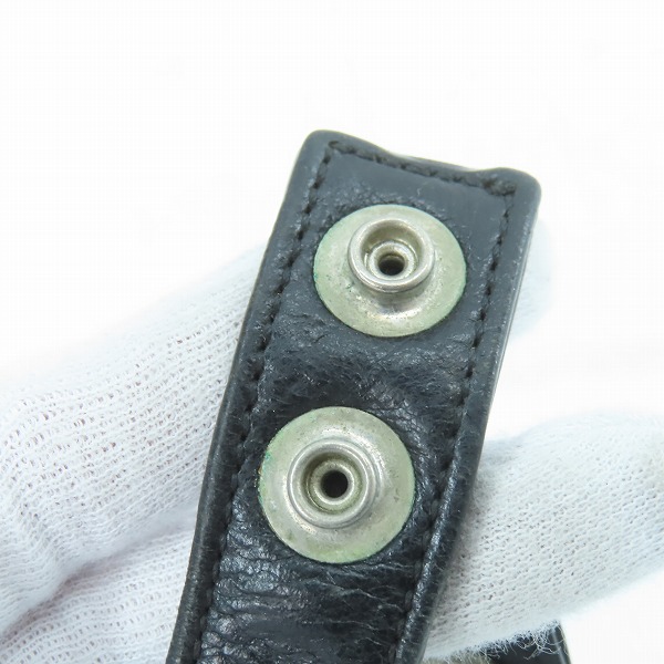 実際に弊社で買取させて頂いたCHROME HEARTS/クロムハーツ 3ボタン2スナップ レザーブレスレット/クロスボタンの画像 7枚目