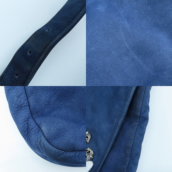実際に弊社で買取させて頂いたCHROME HEARTS/クロムハーツ MESSENGER BAG SWEDE FILIGREE CROSS/ラージフィリグリークロス ショルダーバッグの画像 8枚目