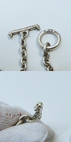 実際に弊社で買取させて頂いた【ギャラ付き】Gabor/ガボール Half Skull With 2 Quarter Skulls & 6Chain トップ/チェーンの画像 6枚目
