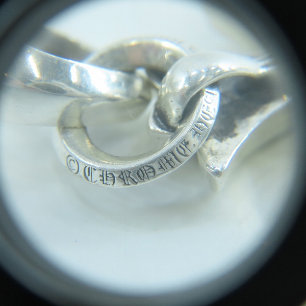 実際に弊社で買取させて頂いたCHROME HEARTS/クロムハーツ CH CRS SML W/BALE P/D/スモールCHクロスベイル パヴェダイヤ/アフターダイヤの画像 6枚目