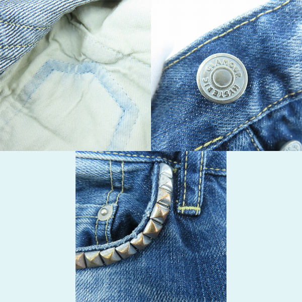 実際に弊社で買取させて頂いたHYSTERIC GLAMOUR/ヒステリックグラマー RSM加工 ストレート デニムパンツ 0241AP10/W28の画像 7枚目