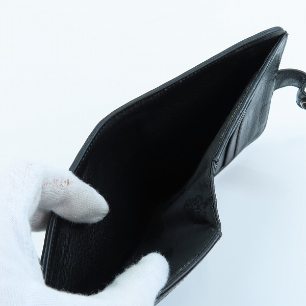 実際に弊社で買取させて頂いたCHROME HEARTS/クロムハーツ SQ BUTTON BILL スクエアボタン ビルウォレットの画像 4枚目