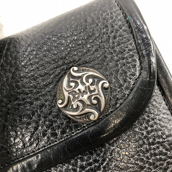 実際に弊社で買取させて頂いたBill Wall Leather/BWL/ビルウォールレザー コンチョボタン ロングウォレット w/ウォレットリングの画像 6枚目