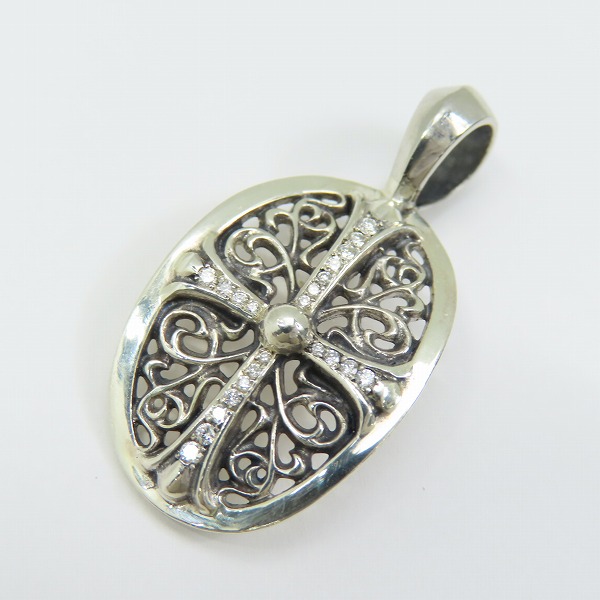 実際に弊社で買取させて頂いたCHROME HEARTS/クロムハーツ TINY CLSC OVAL タイニークラシックオーバル ペンダントトップ/チャーム パヴェダイヤ