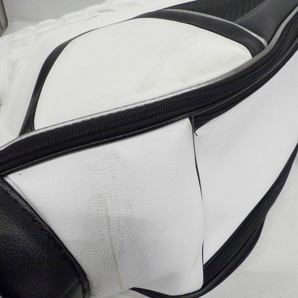 実際に弊社で買取させて頂いたHONMA/ホンマ ゴルフ 4分割キャディバッグ ホワイトｘブラックｘグレーの画像 7枚目