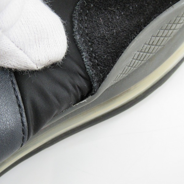 実際に弊社で買取させて頂いたPRADA SPORT/プラダスポーツ レザー ナイロン スニーカー/シューズ ブラック 4E 3156/10の画像 6枚目
