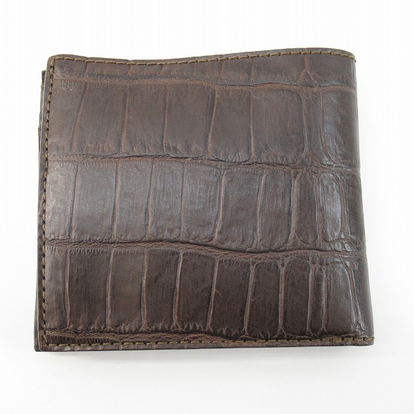実際に弊社で買取させて頂いたFelisi/フェリージ クロコ型押し 二つ折り ウォレット/札入れ 452の画像 1枚目