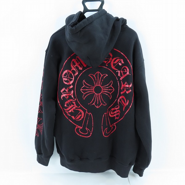 実際に弊社で買取させて頂いたCHROME HEARTS/クロムハーツ ホースシュー CHプラス プリント ジップアップ パーカー 003-033599 XLの画像 1枚目