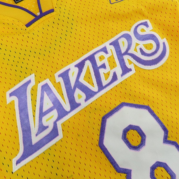 実際に弊社で買取させて頂いたReebok/リーボック NBA レイカーズ コービーブライアント レプリカユニフォーム ゲームシャツ XLの画像 7枚目