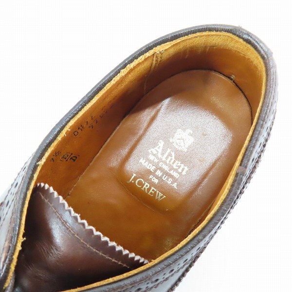 実際に弊社で買取させて頂いたalden/オールデン ウイングチップ レザーシューズ/9.5の画像 4枚目