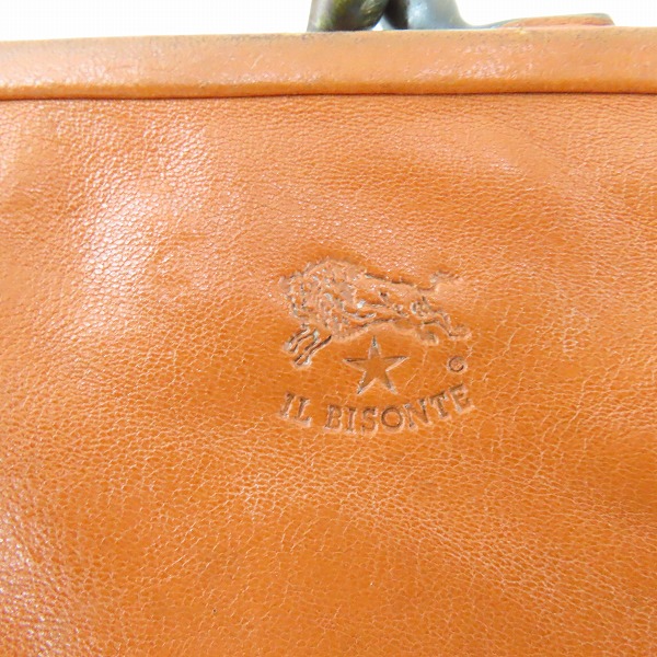 実際に弊社で買取させて頂いたIL BISONTE/イルビゾンテ レザー ガマ口財布/コインパースの画像 5枚目