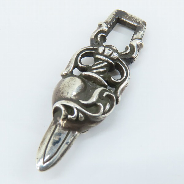 実際に弊社で買取させて頂いたCHROME HEARTS/クロムハーツ ダガーハート ペンダント チャーム/ネックレス トップ