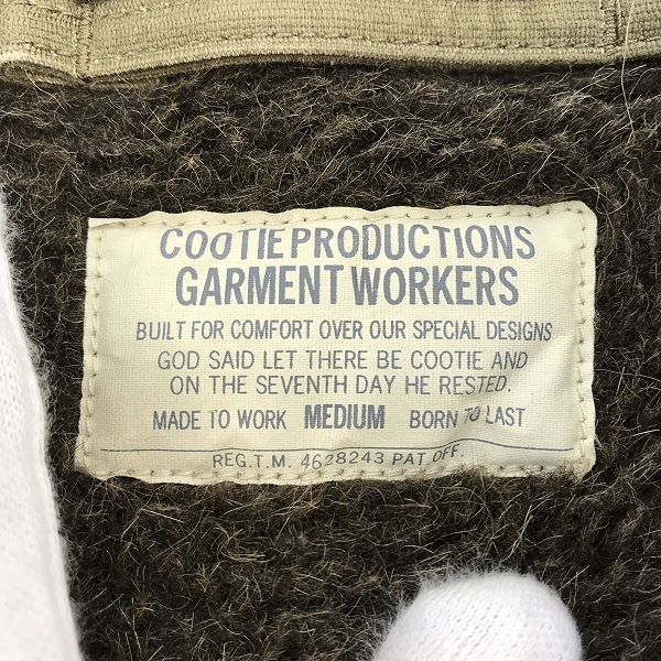 実際に弊社で買取させて頂いたCOOTIE/クーティー A.F.H ウール アルパカ N-1 デッキ ジャケット/Mの画像 2枚目