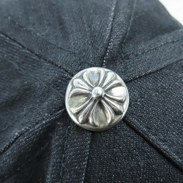 実際に弊社で買取させて頂いたCHROME HEARTS/クロムハーツ トラッカーキャップ CHクロスボタン デニム 003-093313の画像 9枚目