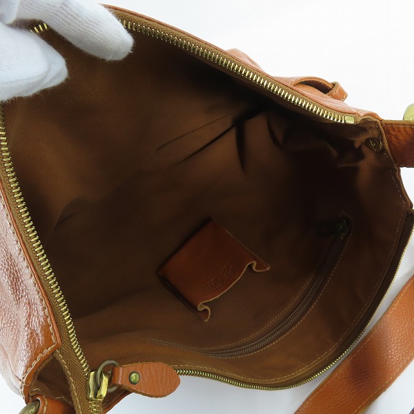 実際に弊社で買取させて頂いたIL BISONTE/イルビゾンテ レザー ショルダーバッグの画像 3枚目