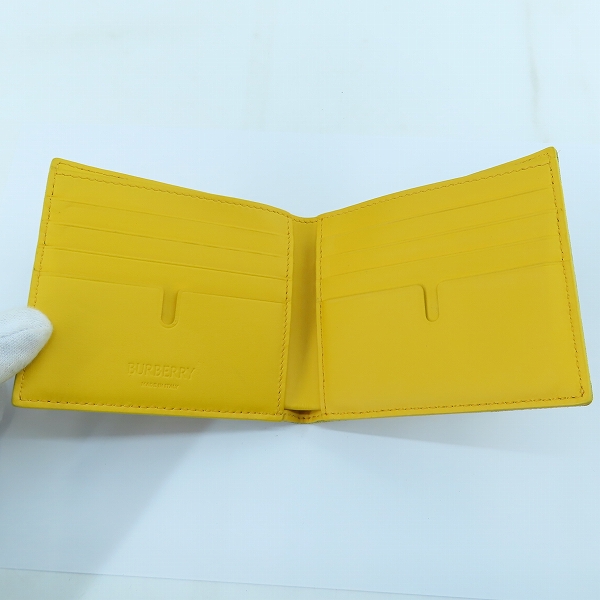 実際に弊社で買取させて頂いたBURBERRY/バーバリー チェック レザー 二つ折り財布の画像 3枚目