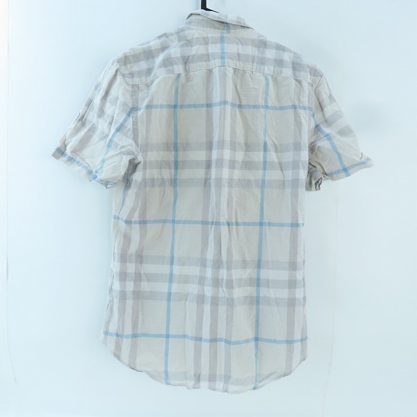 実際に弊社で買取させて頂いたBURBERRY BRIT/バーバリーブリット チェック柄半袖シャツ Sの画像 1枚目