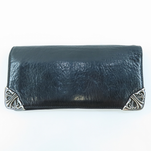 実際に弊社で買取させて頂いたCHROME HEARTS/クロムハーツ シングルフォールド ロングウォレット/長財布 チップスコーナー