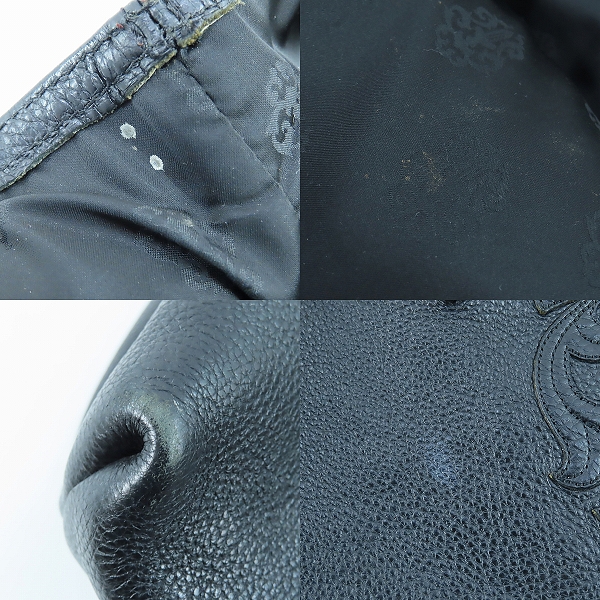 実際に弊社で買取させて頂いたCHROME HEARTS/クロムハーツ TOTE W SNP BS FLUER/BSフレアレザーパッチトートバッグの画像 9枚目