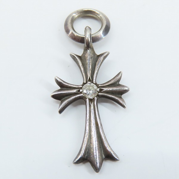 実際に弊社で買取させて頂いたCHROME HEARTS/クロムハーツ タイニーCHクロス チャーム w/1ダイヤの画像 1枚目