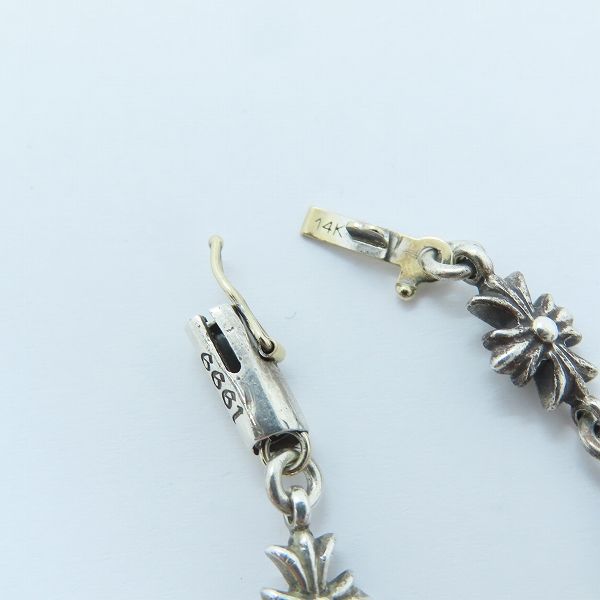 実際に弊社で買取させて頂いたCHROME HEARTS/クロムハーツ タイニーE CHプラス ブレスレット 12リンクの画像 6枚目