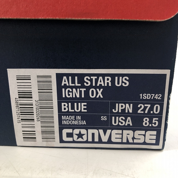 実際に弊社で買取させて頂いた【未使用】CONVERSE/コンバース ALL STAR US IGNT OX/オールスター イグナイト フレイムパターン 1SD742/27の画像 8枚目