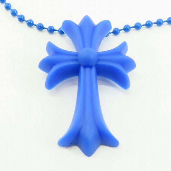 実際に弊社で買取させて頂いた【レシート付】CHROME HEARTS/クロムハーツ スモールCHクロス シリコン ブルーの画像 1枚目