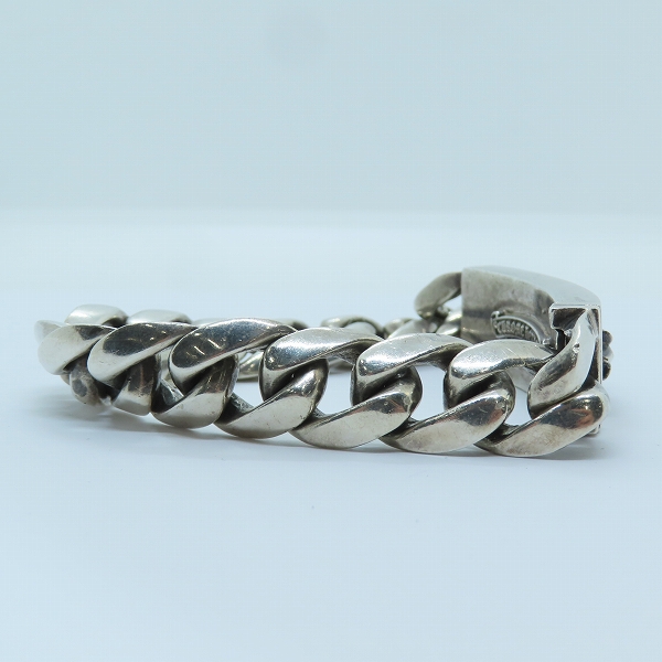 実際に弊社で買取させて頂いたCHROME HEARTS/クロムハーツ フローラルクロス ID ブレスレット/クラシックチェーン 13リンクの画像 4枚目