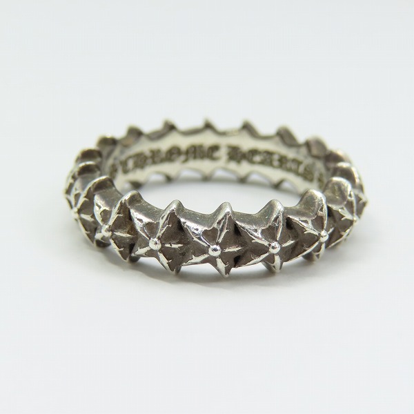実際に弊社で買取させて頂いたCHROME HEARTS/クロムハーツ TINY 5POINT STARBAND/タイニー 5ポイント スターバンド リング 21.5号の画像 1枚目