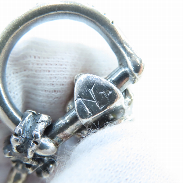 実際に弊社で買取させて頂いたNECROMANCE/ネクロマンス ボーンハンドwリングウォレットチェーン＋ウォレットリングwスカルの画像 4枚目