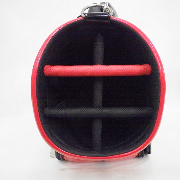 実際に弊社で買取させて頂いたle coq sportif/ルコック スポルティフ QQBTJJ03  9.5型 6分割キャディバッグ ブラック×レッドの画像 3枚目