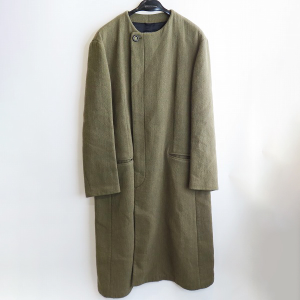 実際に弊社で買取させて頂いたGIORGIO ARMANI/ジョルジオアルマーニ ノーカラー ロングコート/50