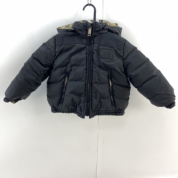実際に弊社で買取させて頂いたBURBERRY/バーバリー キッズ リバーシブルダウンジャケット ノバチェック 8046023/4Y 104cmの画像 2枚目