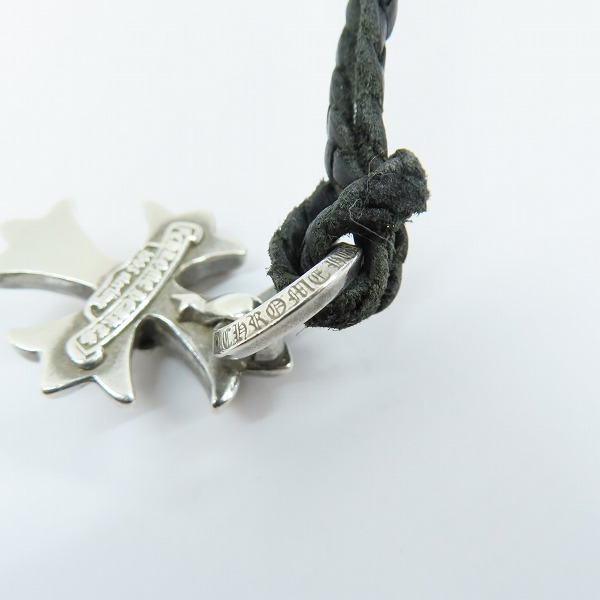 実際に弊社で買取させて頂いたCHROME HEARTS/クロムハーツ ダブルCHプラス クロス チャーム ネックレス w/レザーブレードの画像 6枚目