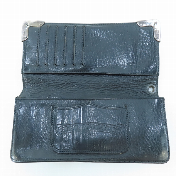 実際に弊社で買取させて頂いたCHROME HEARTS/クロムハーツ シングルフォールド ロングウォレット/長財布 チップスコーナーの画像 3枚目