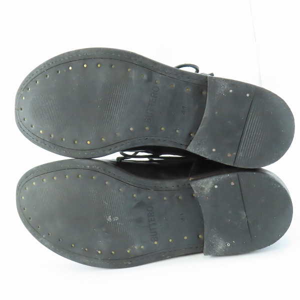 実際に弊社で買取させて頂いたBUTTERO/ブッテロ T-BONE オイルドレザー レースアップブーツ/41の画像 2枚目