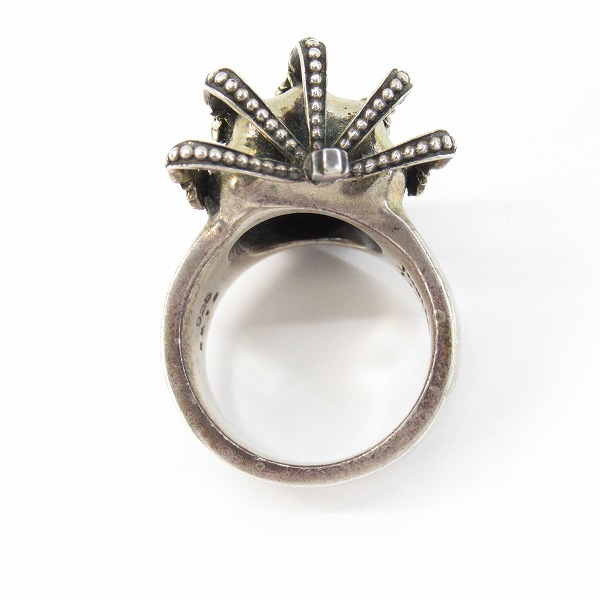 実際に弊社で買取させて頂いたJUSTIN DAVIS/ジャスティンデイビス ESSENTIAL SKUL/エッセンシャルスカルリング SRJ155 w/ルビー 19号の画像 5枚目