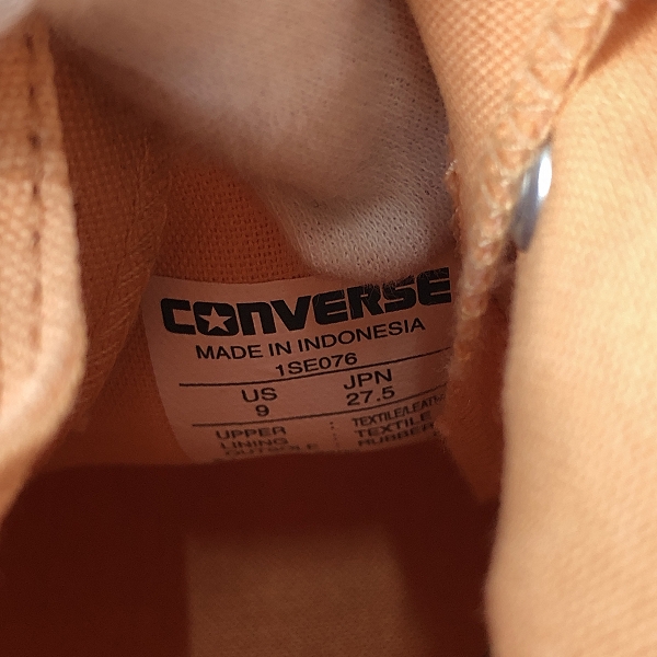 実際に弊社で買取させて頂いた【未使用】CONVERSE/コンバース ALL STAR オールスター スニーカー 1SE076/27.5の画像 6枚目