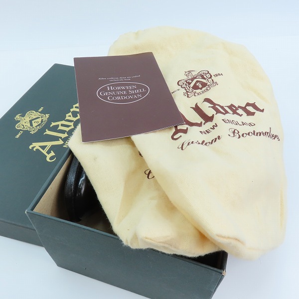 実際に弊社で買取させて頂いたAlden/オールデン ストレートチップ キャップトゥ レザーシューズ 90710/7.5の画像 8枚目