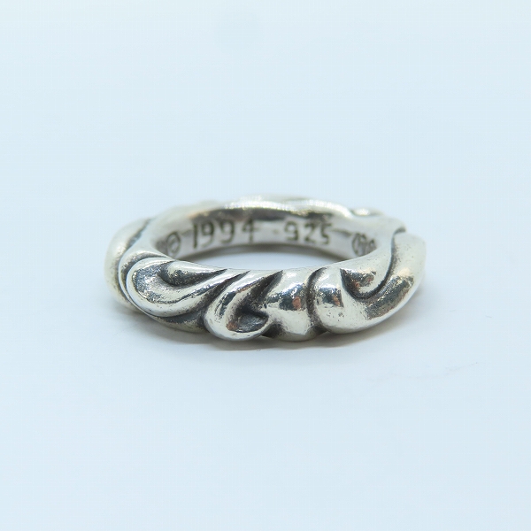 実際に弊社で買取させて頂いたCHROME HEARTS/クロムハーツ スクロールバンドリング 6.5号の画像 1枚目