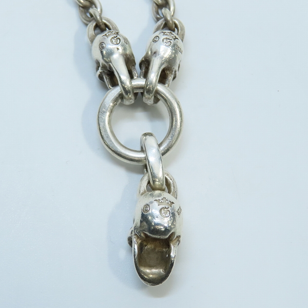 実際に弊社で買取させて頂いた【ギャラ付き】Gabor/ガボール Half Skull With 2 Quarter Skulls & 6Chain トップ/チェーンの画像 2枚目