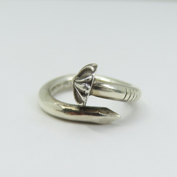 実際に弊社で買取させて頂いたCHROME HEARTS/クロムハーツ ネイルリング クロスボール 3-4号の画像 2枚目