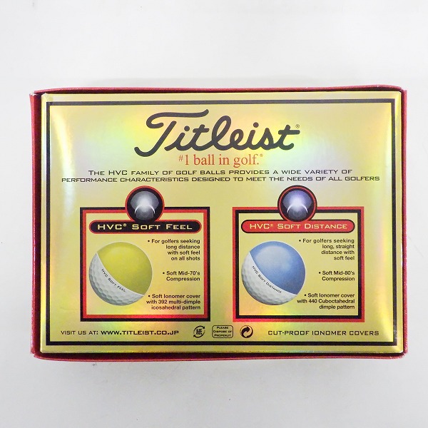 実際に弊社で買取させて頂いた【未使用】Titleist/タイトリスト HVC SOFT DISTANCE ゴルフボール ホワイト 1ダース の画像 4枚目