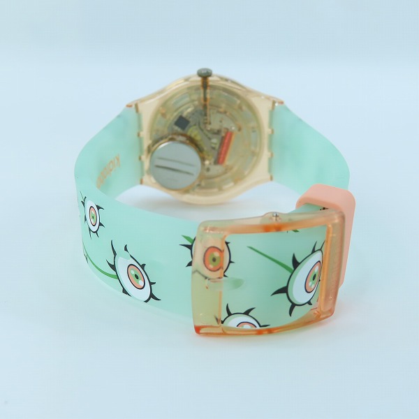 実際に弊社で買取させて頂いたKIDROBOT/キッドロボット Swatch/スウォッチ MCPHERSON フィギュア付き クオーツ腕時計【動作未確認】の画像 3枚目