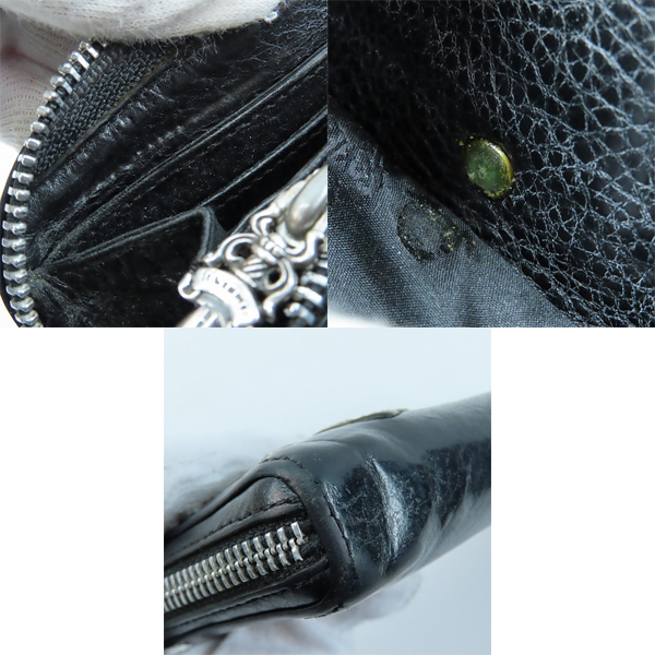実際に弊社で買取させて頂いたCHROME HEARTS/クロムハーツ REC-Ｆ ZIP フィリグリープラス/レザー ロングウォレット/長財布の画像 9枚目