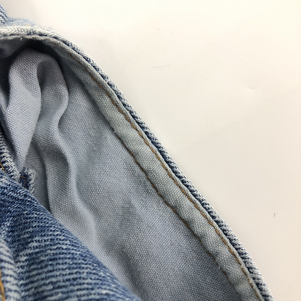 実際に弊社で買取させて頂いたCHROME HEARTS×LEVIS/クロムハーツ×リーバイス 501 クロスパッチ クロスボール ボタンフライ デニム 31の画像 8枚目
