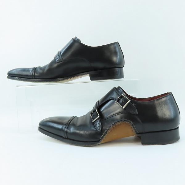 実際に弊社で買取させて頂いたMAGNANNI/マグナーニ サイドモンクストラップ レザーシューズ 18285/39の画像 3枚目