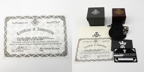 実際に弊社で買取させて頂いた【証明書】GABORATORY/ガボラトリー/ガボール ラージスカルリング w/ジョー 2マルティスクロススタンプ 17-19号 の画像 9枚目