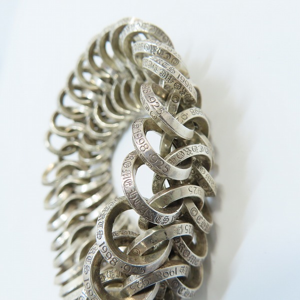実際に弊社で買取させて頂いたCHROME HEARTS/クロムハーツ MESH ROW/ダブルメッシュロウ シルバー ブレスレットの画像 5枚目