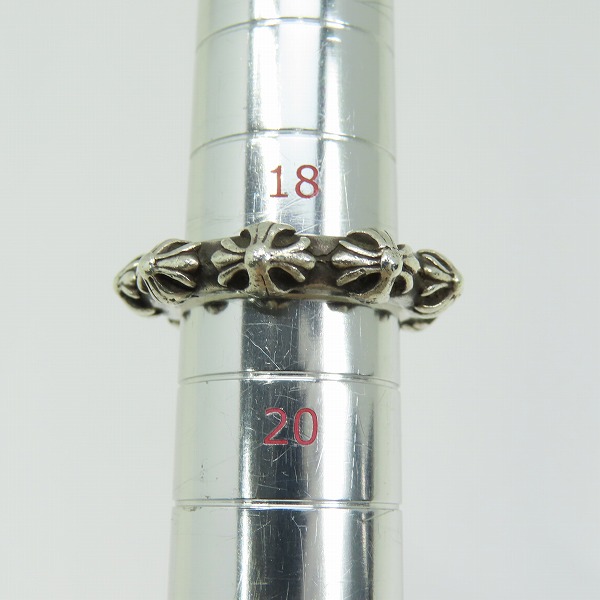 実際に弊社で買取させて頂いたCHROME HEARTS/クロムハーツ CROSS BAND RING/クロスバンドリング 19号の画像 9枚目